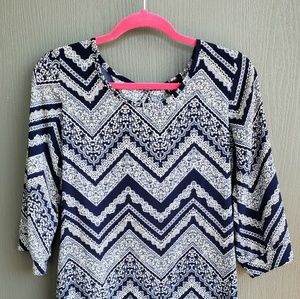 Blue and white short dress or long shirt